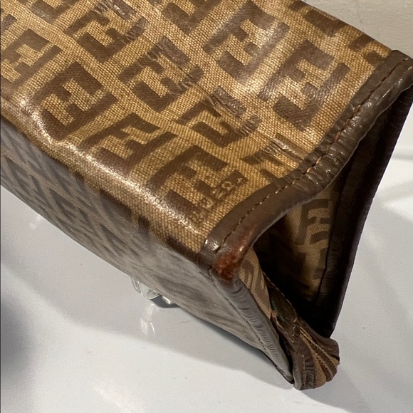 FENDI Crystal Zucca Large Clutch / Pouch Vintage - Picture 13 of 16